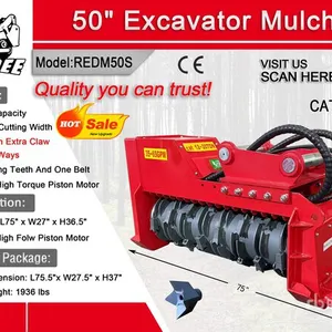 2026 Raytree REDM50S 50 in Excavator Mulcher - Fits Cat 12 - 20 ton (Unused)