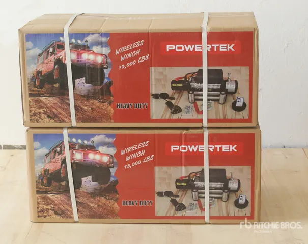 Quantity of (2) 2026 Powertek WW13000 13000 lb Winch (Unused)