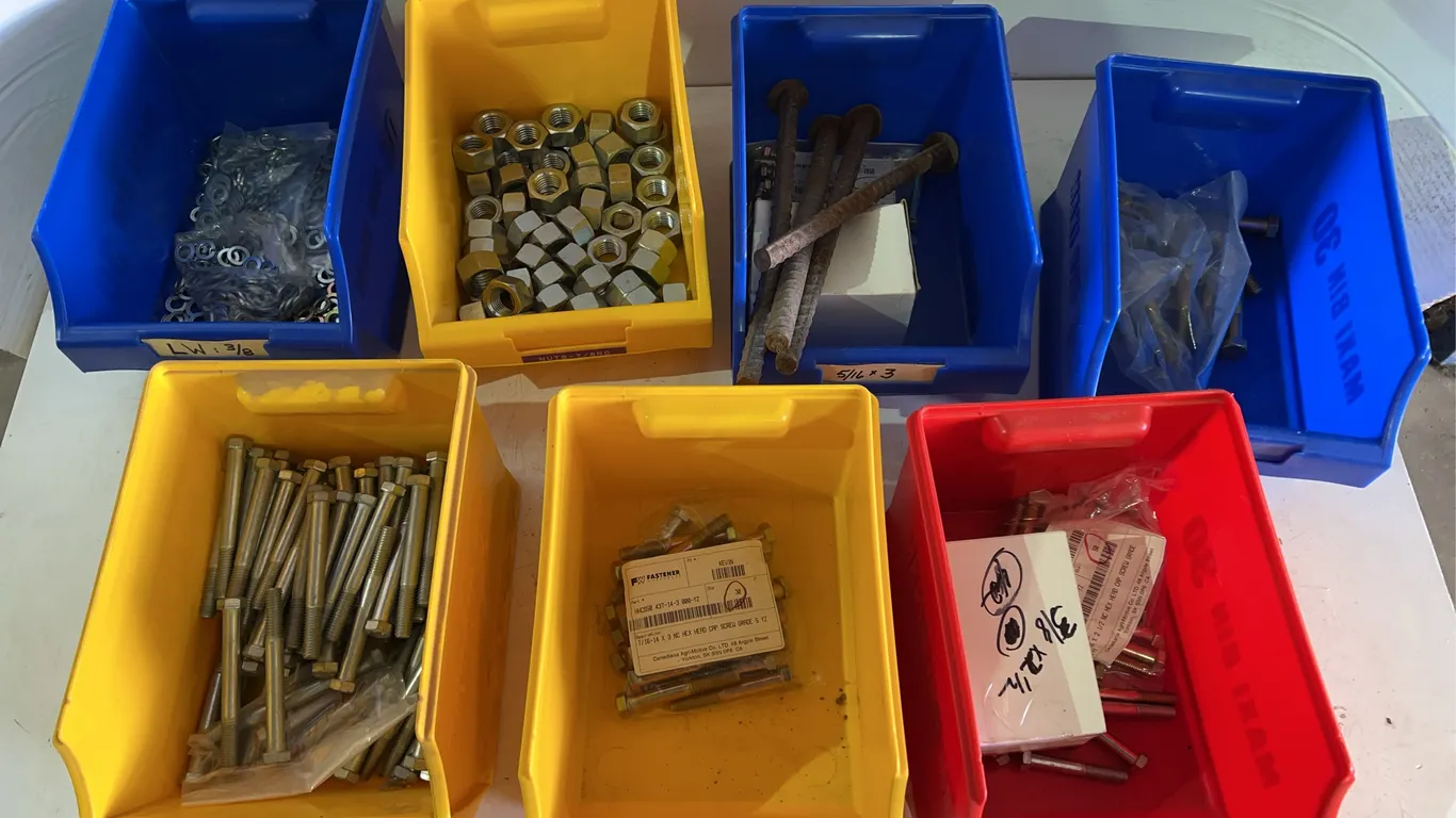 Assorted Screws, Nuts, Bolts, Rings