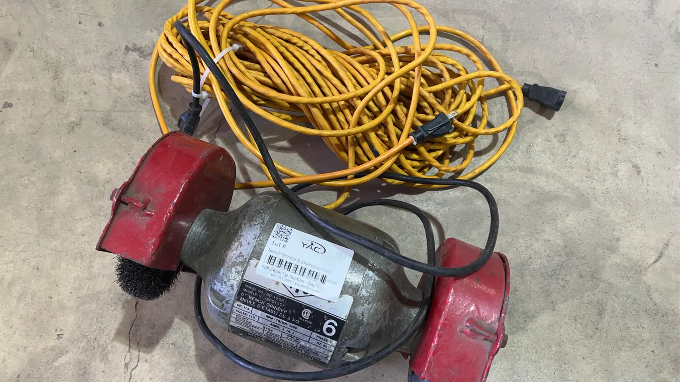 Bench Grinder & Extension Cord