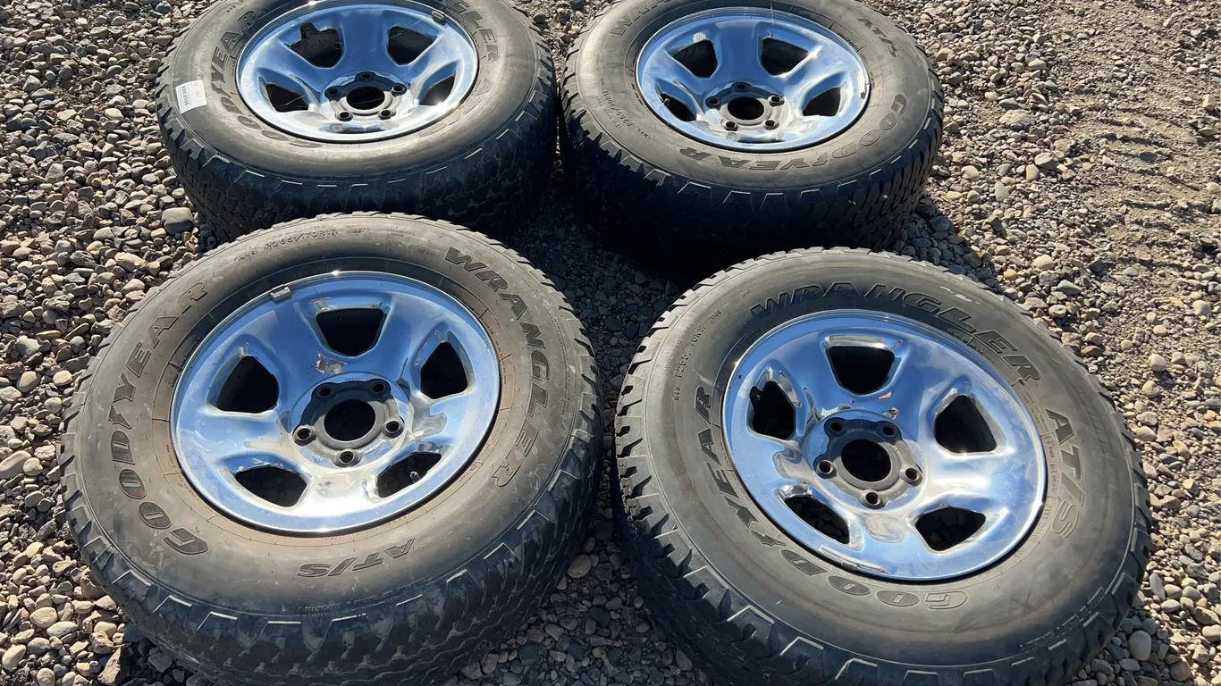 4 - Goodyear Wrangler 265/70R17 Tires & Rims