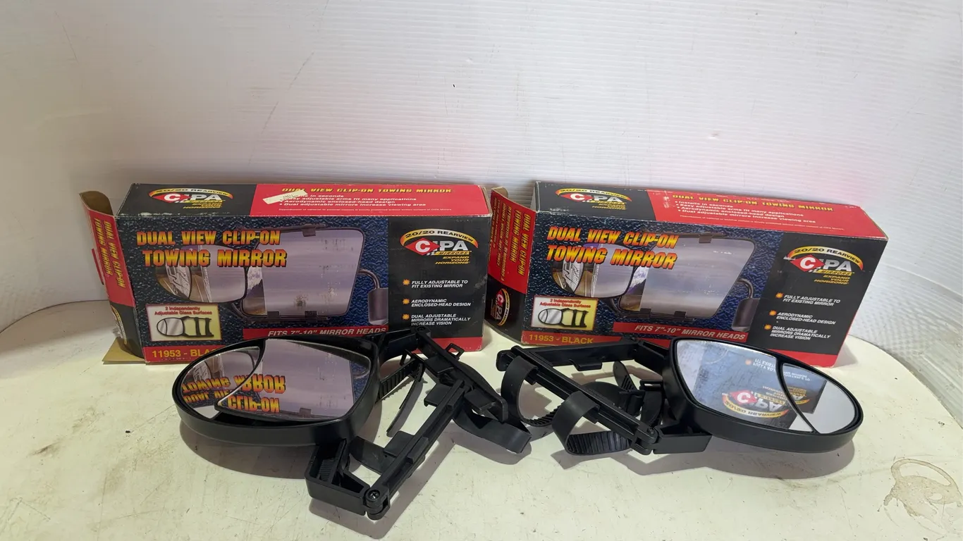 2 - Dual Clip On Towing Mirrors