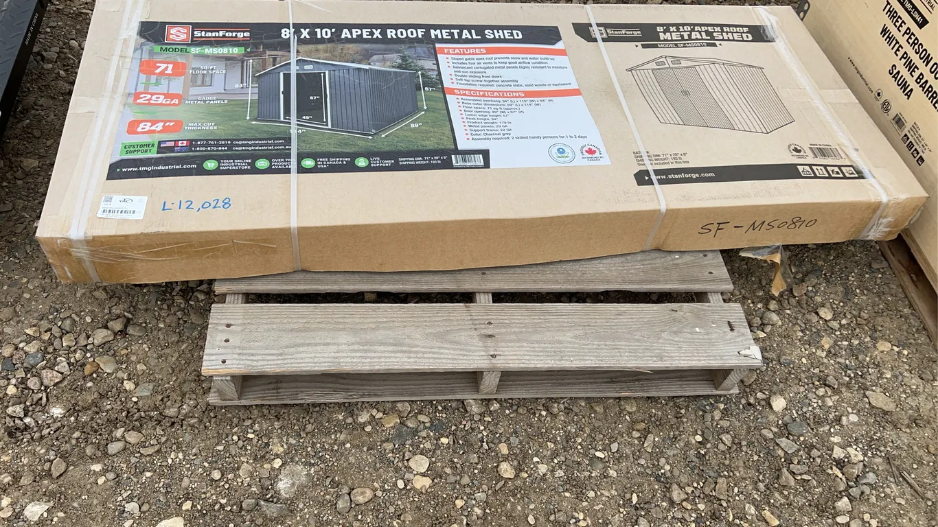 8' x 10' Apex Roof Metal Shed