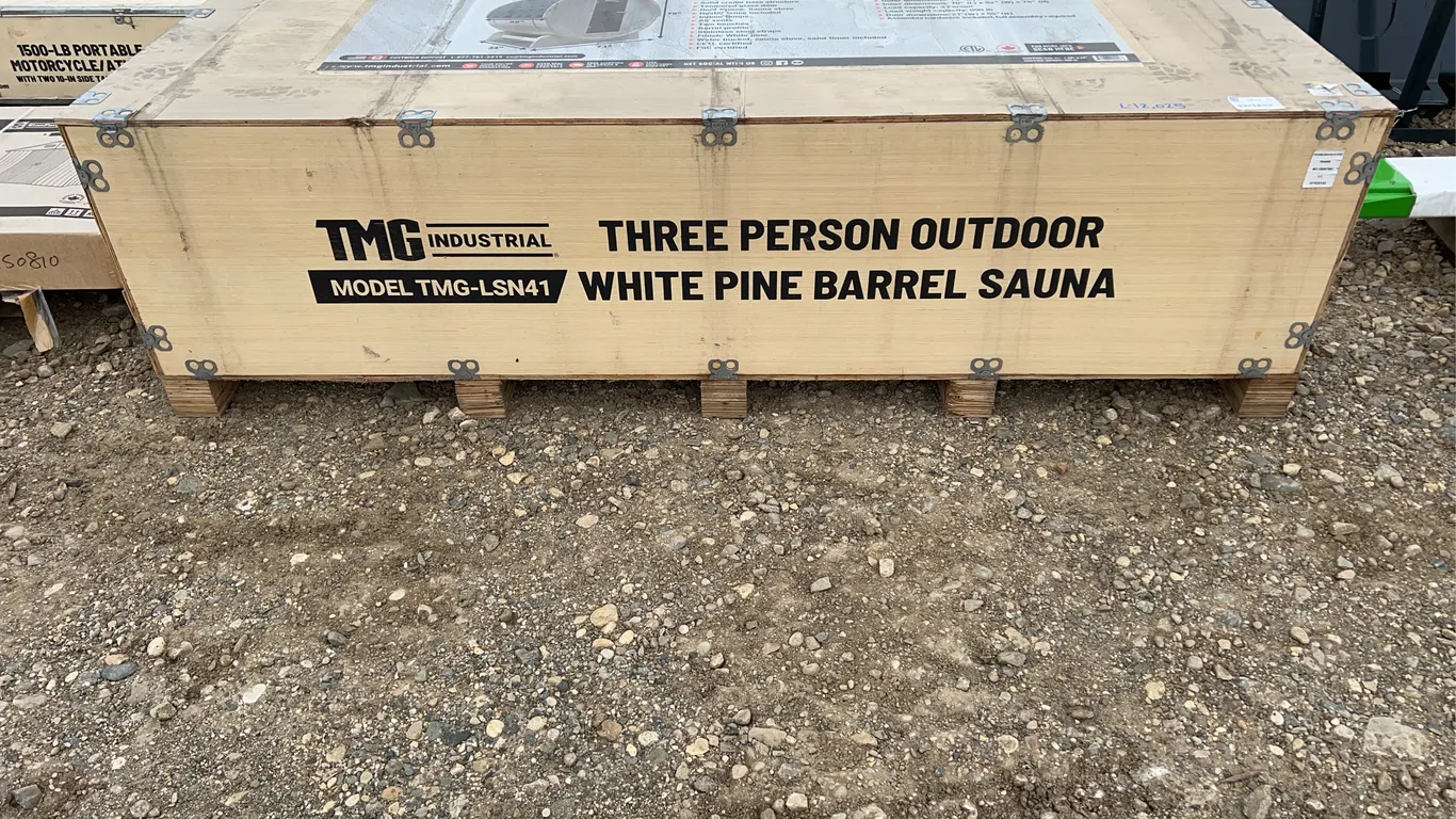 Sauna Room Three Person Outdoor Rustic White Pine Barrel - StanForge - LSN41