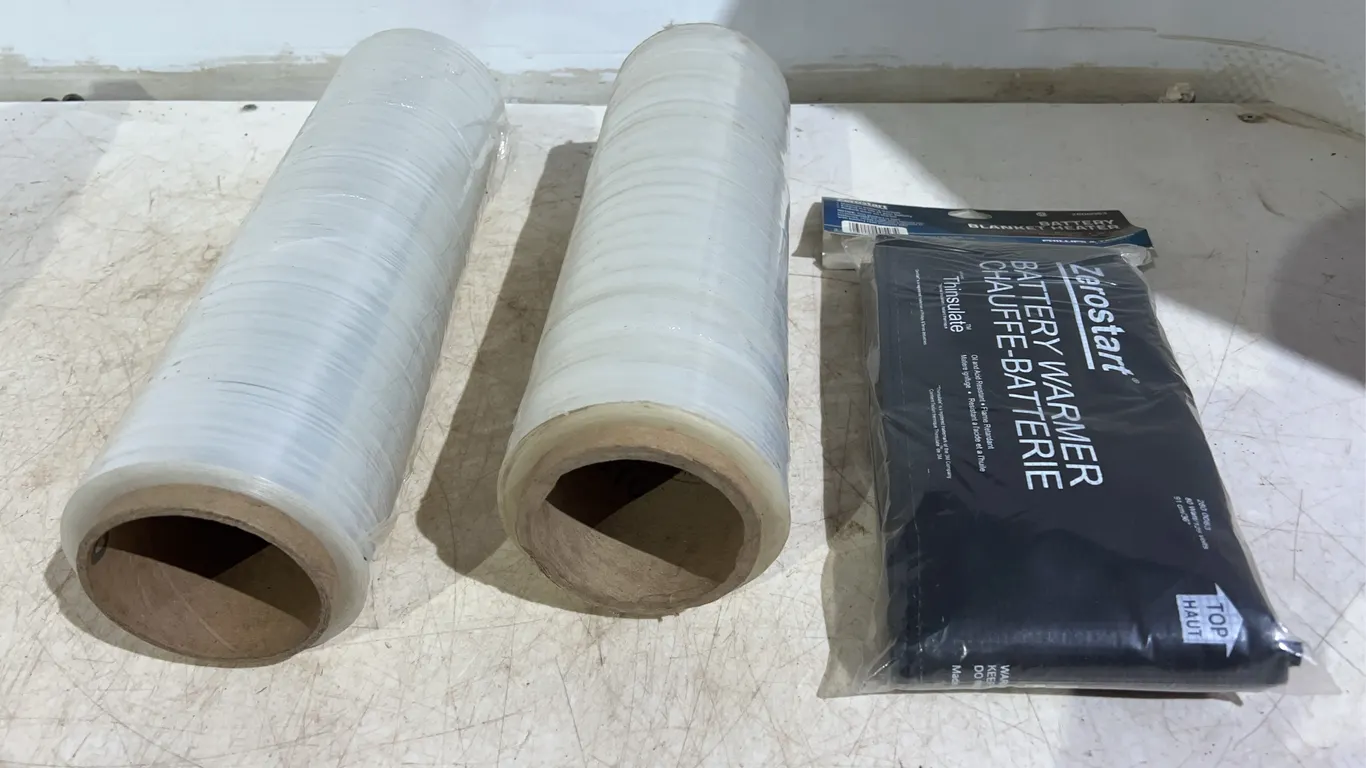 Plastic Wrap & Battery Blanket Heater