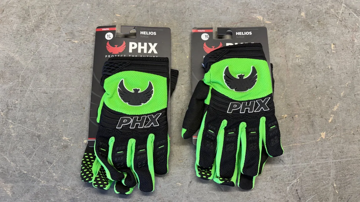 (2) Unused Pairs of PHX Helios Gloves - Youth L