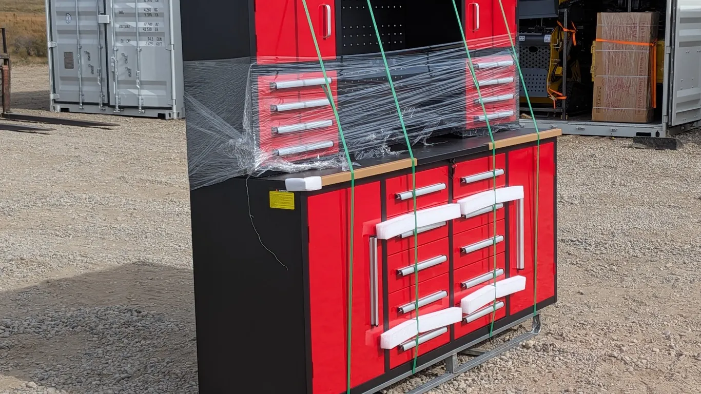 Unused 2026 Steelman 7' 18-Drawer SS Workbench
