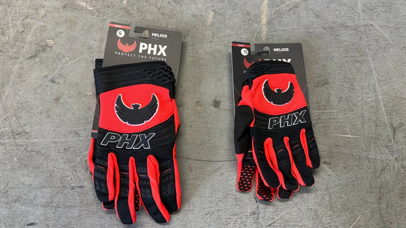 (2) Unused Pairs of PHX Helios Gloves - Adult S, Youth L