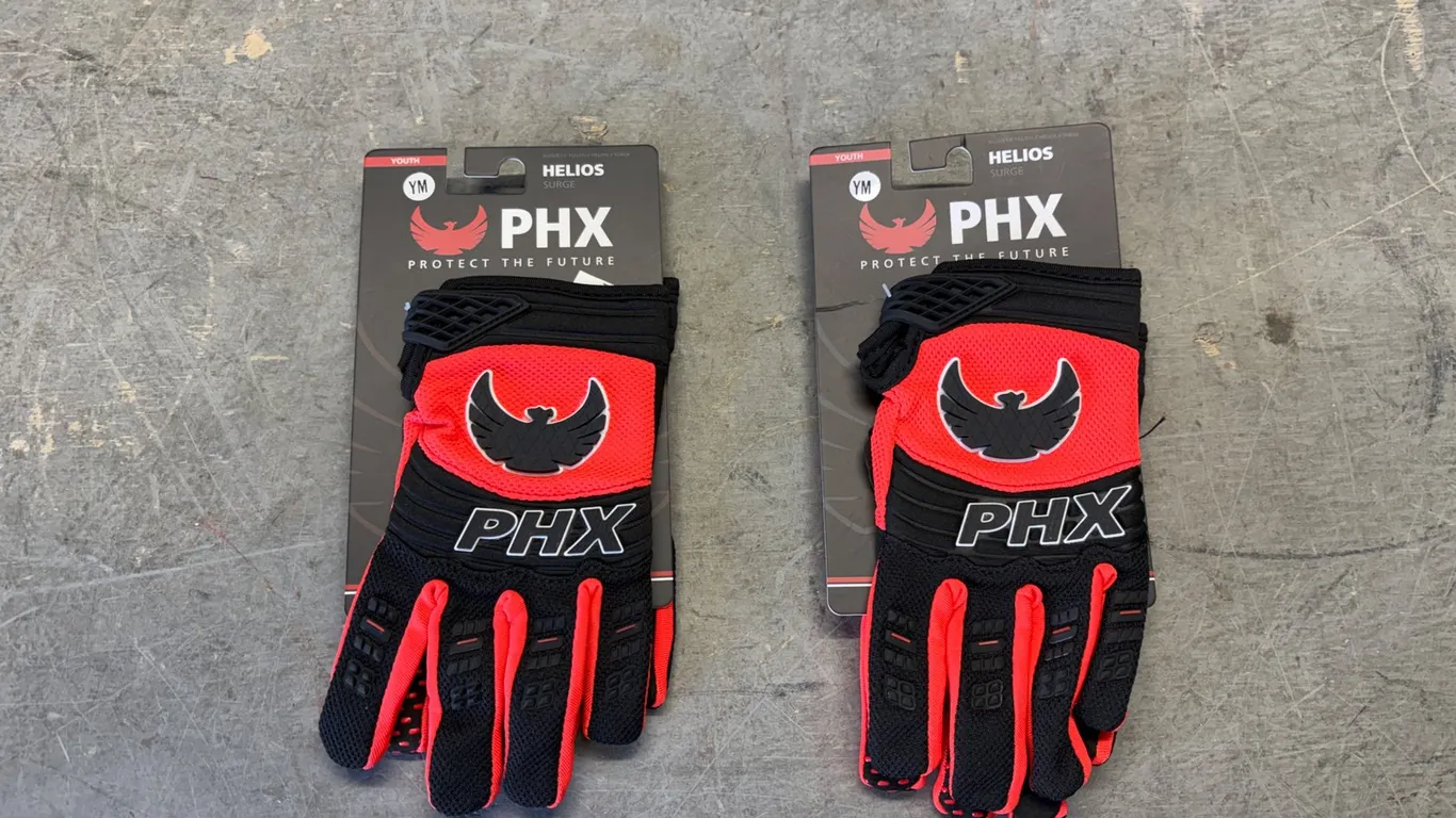(2) Unused Pairs of PHX Helios Gloves - Youth M
