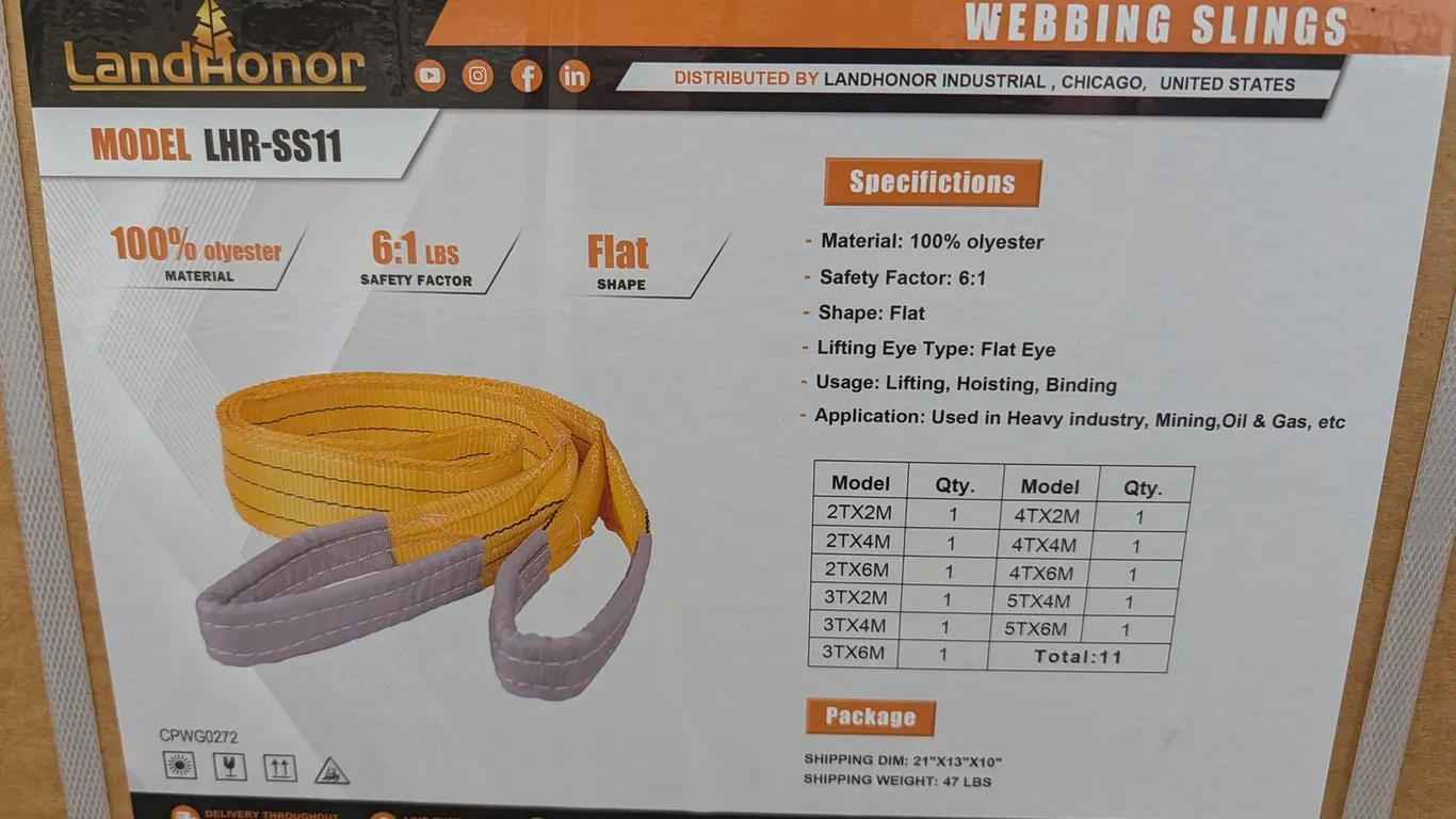 UNUSED LANDHONOR WEBING SLINGS LHR-SS13