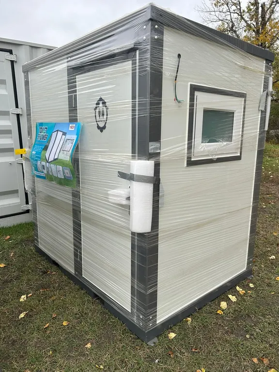 BASTONE PORTABLE RESTROOM WITH SHOWERS-SMALL - GREY MR-BA-1P-SH-SG