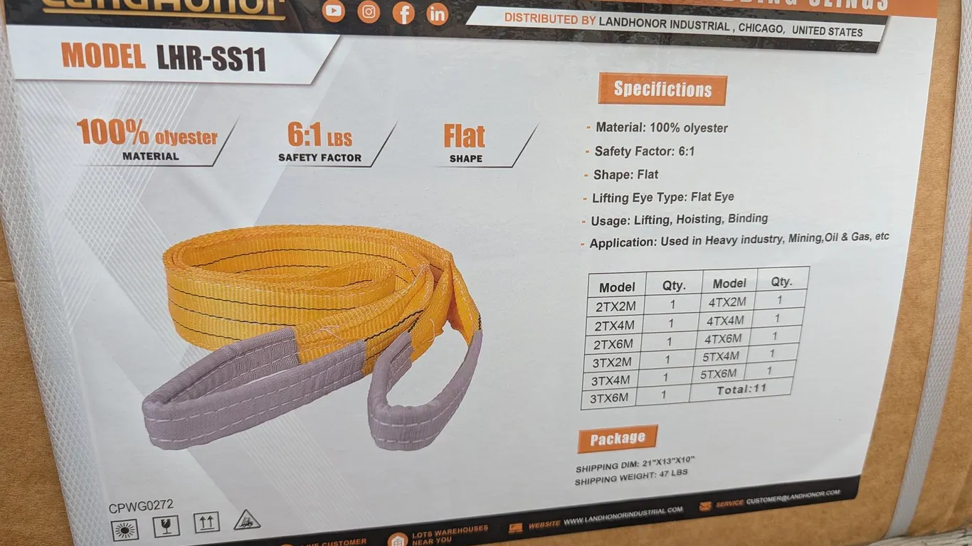 UNUSED LANDHONOR WEBING SLINGS LHR-SS12