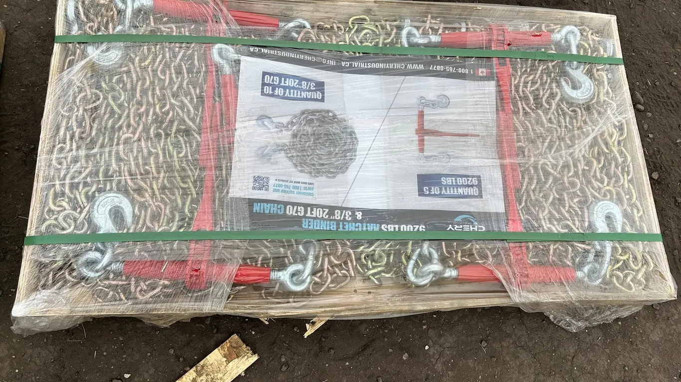 GREATBEAR RATCHET BINDER AND CHAIN - 9200 LBSWEIGHT: 265.00 LB ET-RBC-92