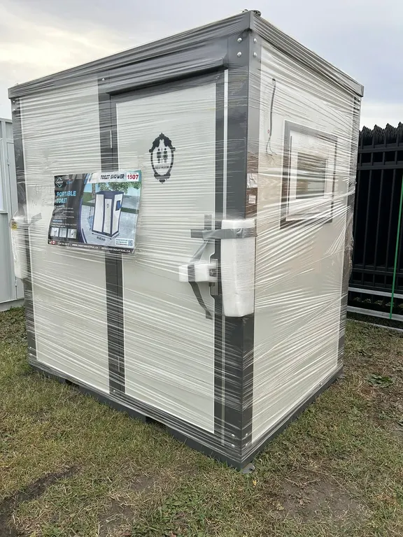 BASTONE PORTABLE RESTROOM WITH SHOWERS - SMALL - GREY MR-BA-1P-SH-SG