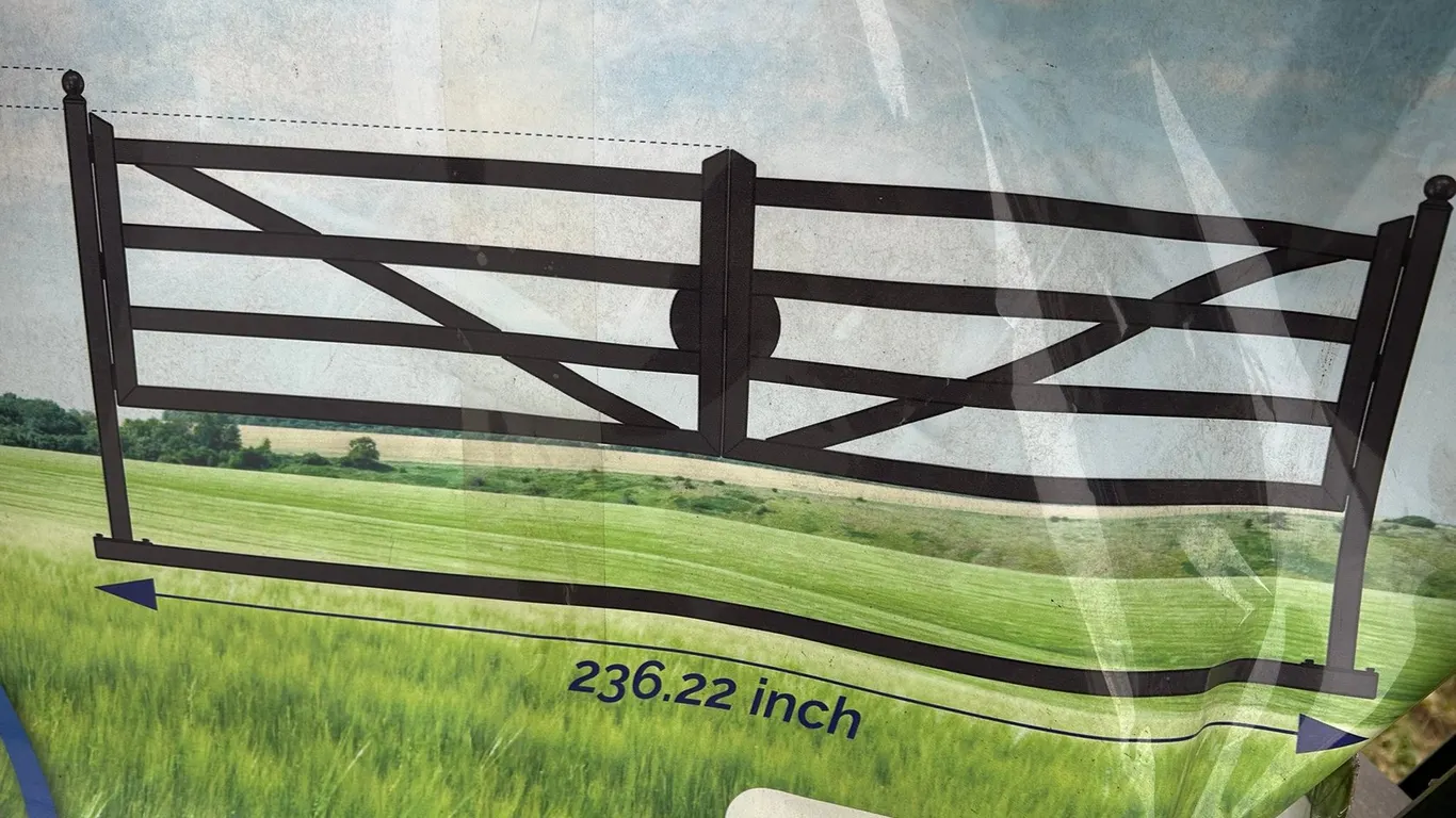 GREATBEAR 20' FARM METAL DRIVEWAY GATE TM18-NCB FG-GT-TM18B