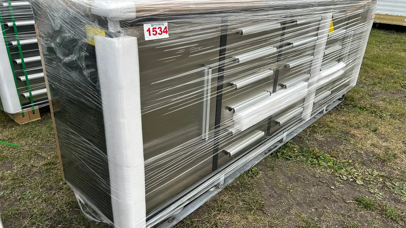 STEELMAN 10' GARAGE CABINET WORKBENCH (18 DRAWERS & 2 CABINETS) - STAINLESS WB-10-18D2-SS