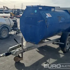 Main 1000 Litre Single Axle Bunded Fuel Bowser, Electric Pump 