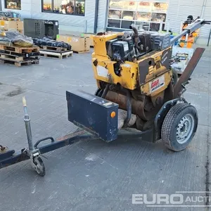 Single Drum Vibrating Pedestrian Roller, Single Axle Trailer 