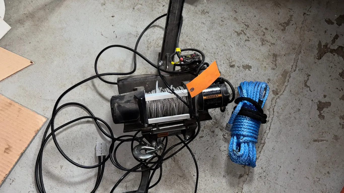 12V Cable Winch, (2) Snatch Blocks, and New Curt Receiver