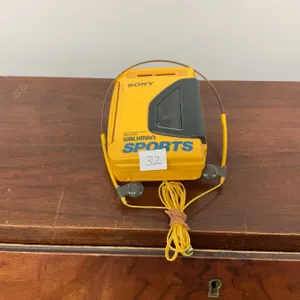 Totally 80s - Sony Sports Walkman WM-AF54 in Iconic Yellow with AM FM Radio and Headphones
