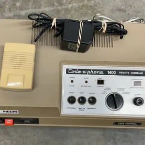 Vintage Philips Code-a-phone 1400C Remote Command Answering Machine with Remote and Power Adapter