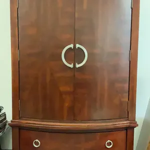 Classic Cherry Suite - 1 Tall Armoire, 1 Cedar Chest Bench and 2 Matching 3-Drawer Nightstands
