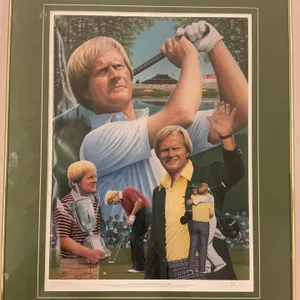 The Jack Nicklaus Print - 1 Limited Edition Golden Bear Career Tribute 1759/2000, Framed 20 x 26