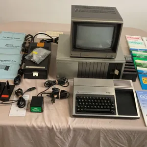 Texas Instruments TI-99/4A Computer System, Color Monitor, Expansion Box, 2 Disk Drives, Software