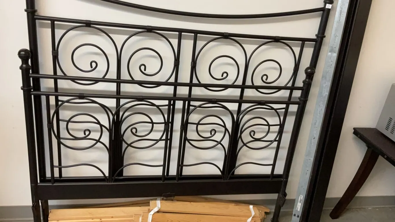 Metal Headboard and Footboard with Scroll Design