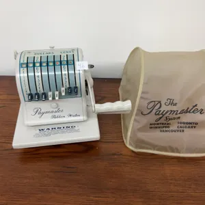 Retro Banking Gem - 1 Paymaster Ribbon Writer Series 8000 Cheque Protector with Key and Dust Cover