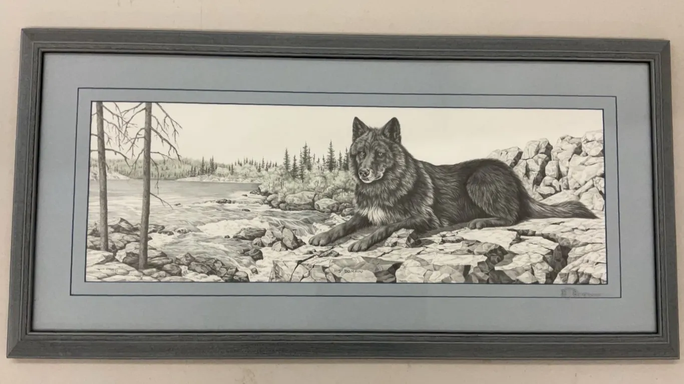 BJ Brown "His Domain" Double Signed Framed Print