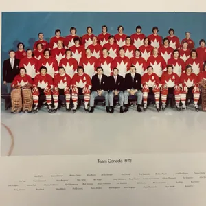Hockey Time Capsule - 2 Team Canada 1972 and 2 Alberta Oilers 1972-73 Team Photos in Portfolio Case