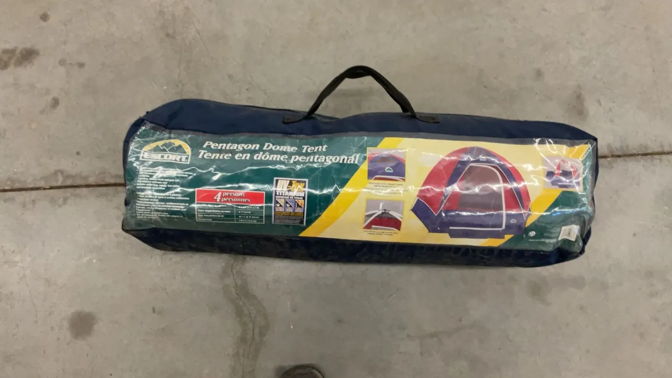 Two Tents Including Pentagon Dome Tent with Carry Bags and Poles