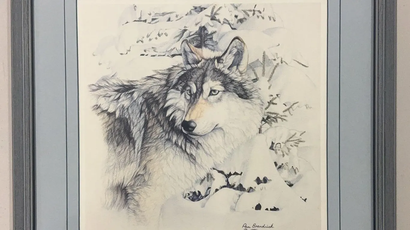 Pam Brandrick "Wolf in Winter" Limited Edition Print