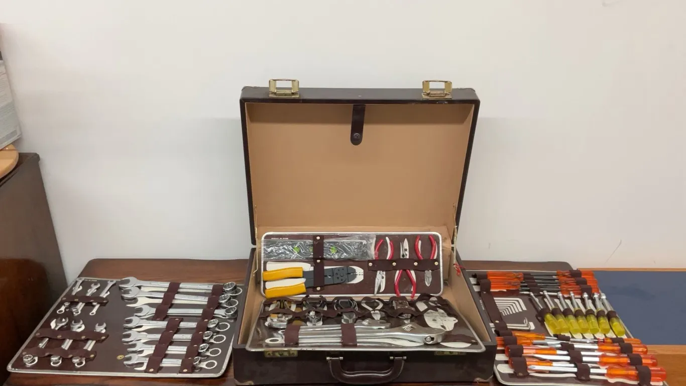 Hard Shell Tool Case with Assortment of Tools