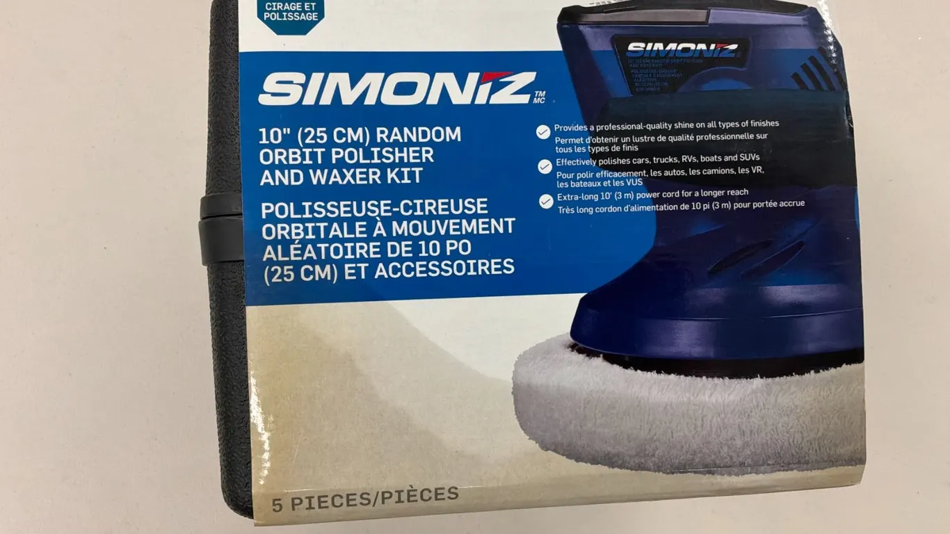 Simoniz Wax and Polish Kit - 1 - 10 Inch Buffer, 2 Microfibre, 1 Foam Bonnet, 1 Case