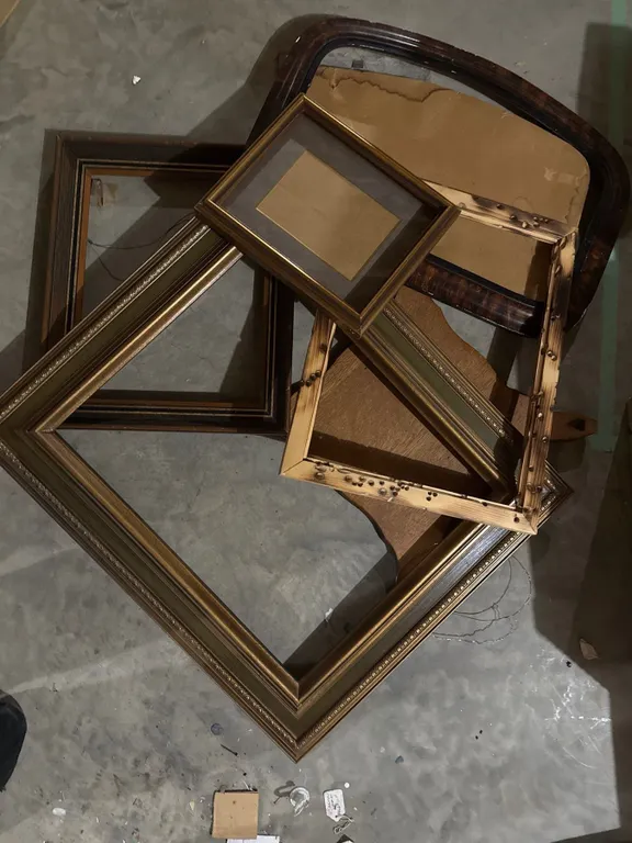 Antique Wooden Picture Frames, Mixed Sizes and Finishes