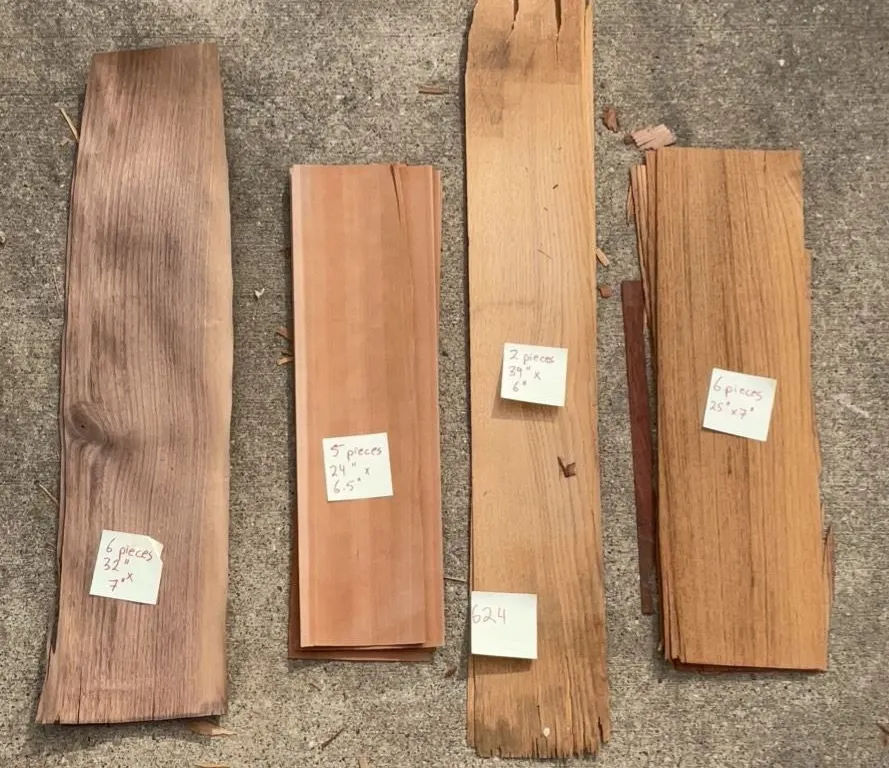 18 Wood Veneer Sheets in Four Types and Sizes