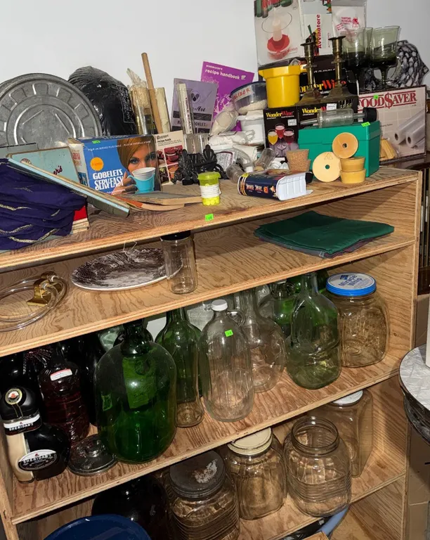 Glassware, Books, Barware, Kitchen Items And Storage Jars