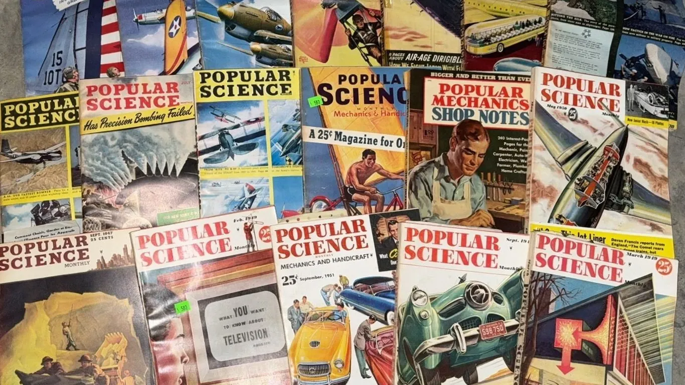 Popular Science Vintage Monthly Magazines and Learning Materials Assorted Lot