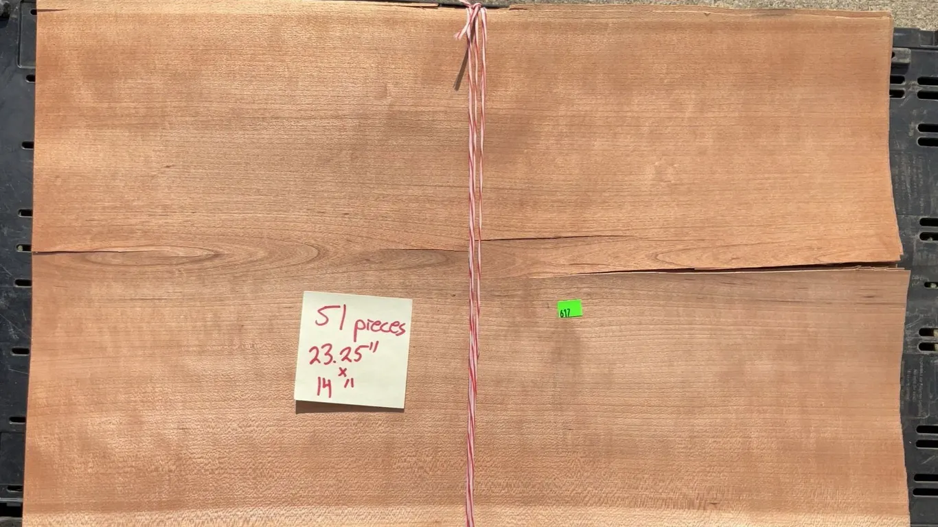 51 Black Cherry Veneer Sheets, 23.25" x 14"
