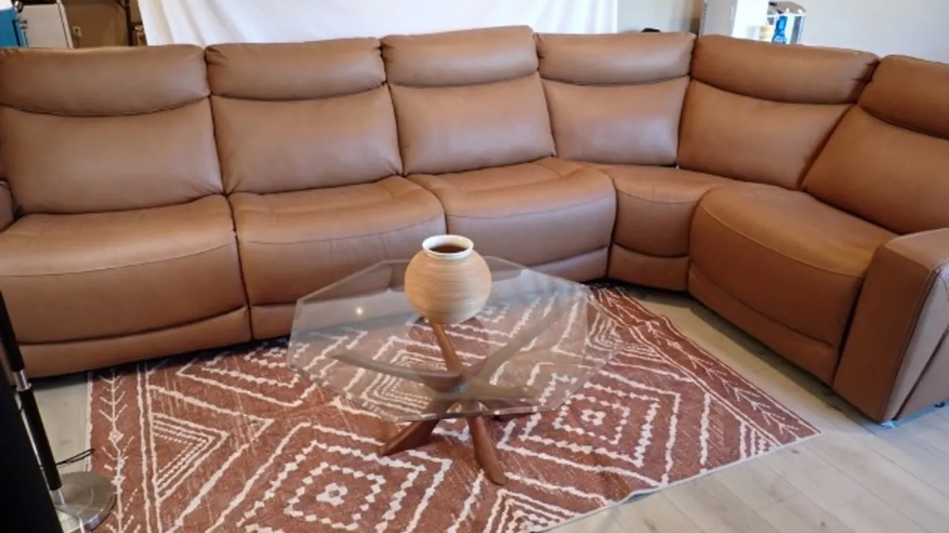 Brown Leather Sectional