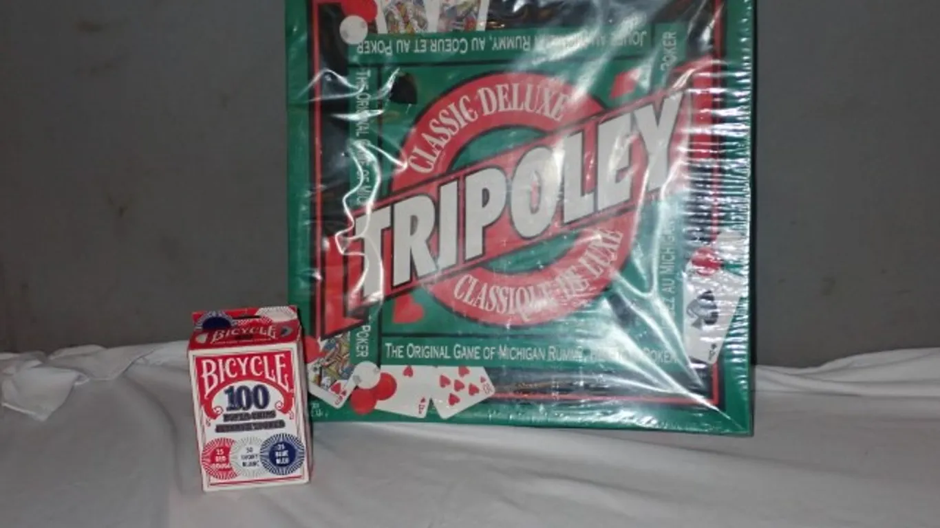 Tripoley Board Game with Bicycle Poker Chips