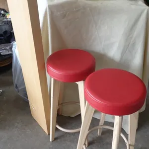 Swivel Bar Stool Pair with Floating Shelf