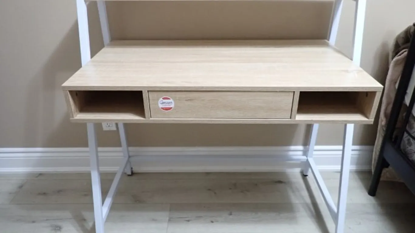 Oak-Finish Desk