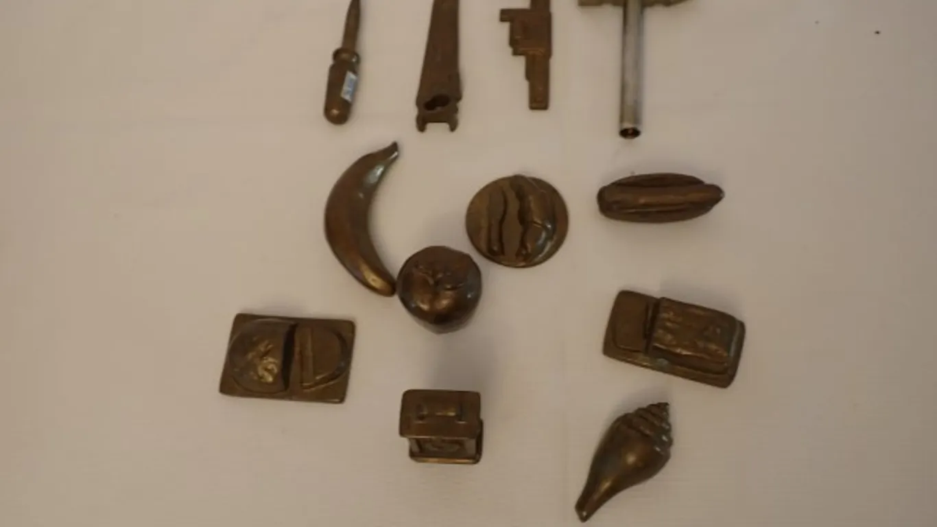 Brass Tools and food for display