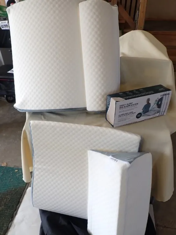 Wireless Bed Alarm System and Memory Foam Positioning Pillows