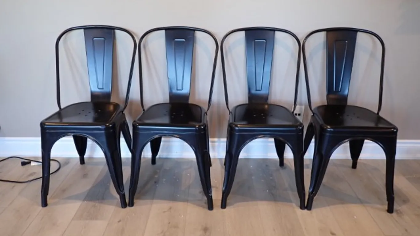 Black Metal Dining Chairs
