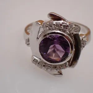 Sterling Ring with Amethyst