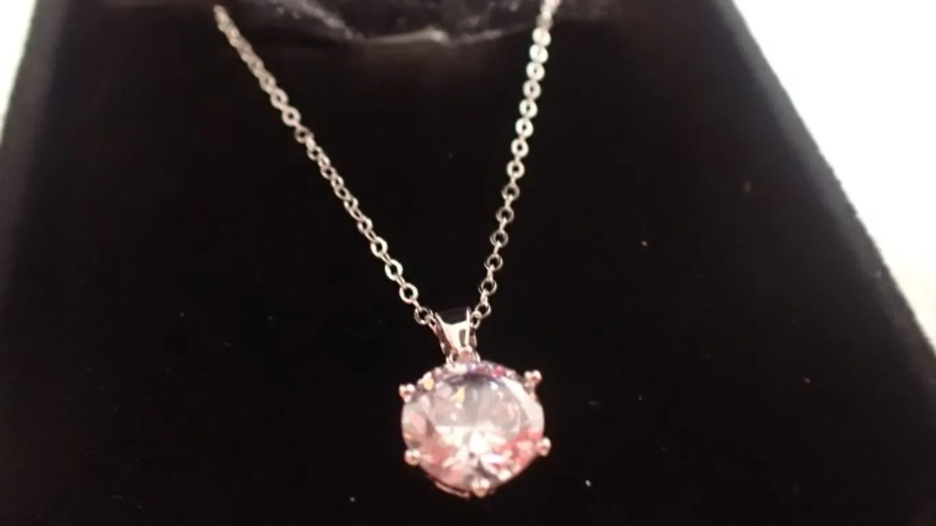 Sterling Silver Diamond Necklace